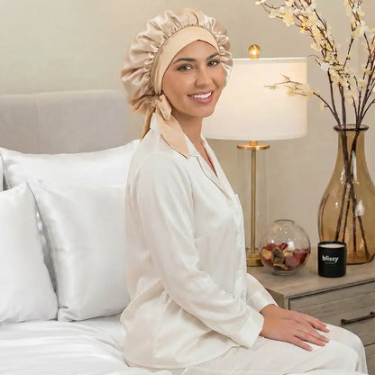 Blissy Bow Bonnet - Champagne