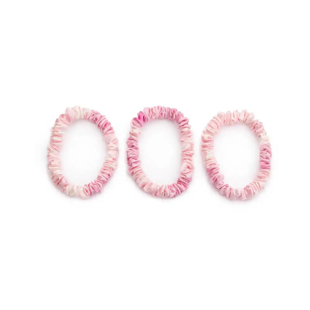 Blissy Skinny Scrunchies - Pink Tie-Dye