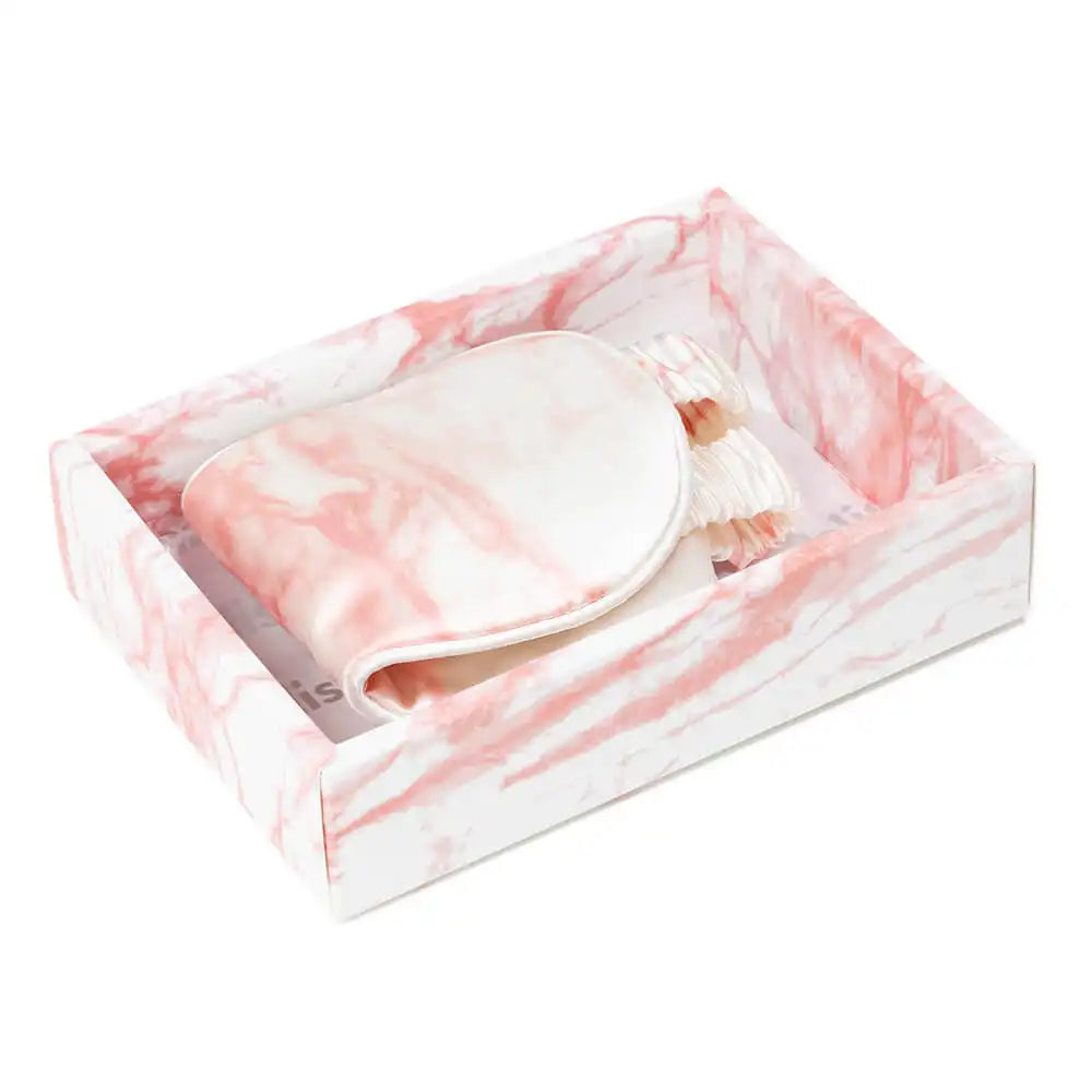Sleep Mask - Rose White Marble