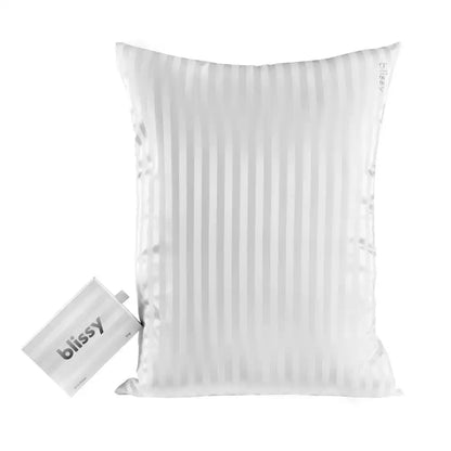 Pillowcase - White Striped - Queen