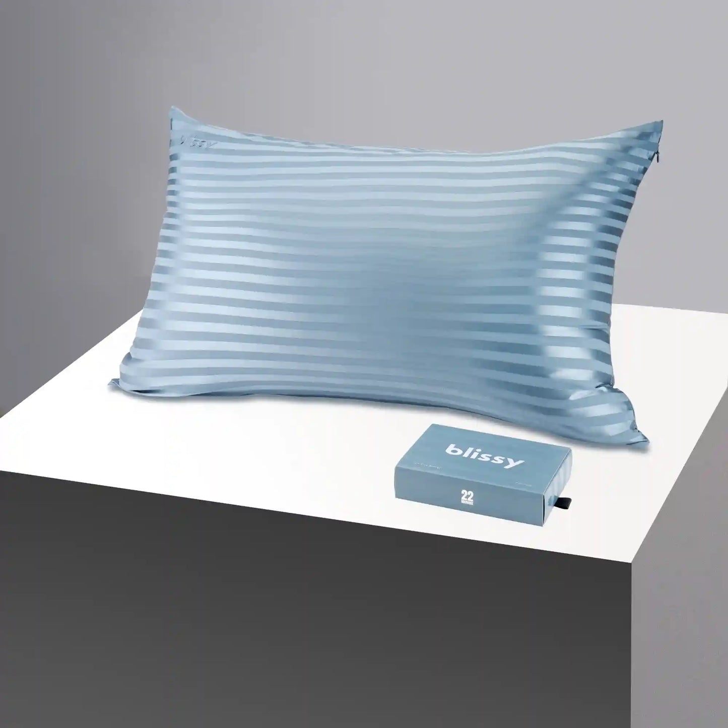 Pillowcase - Ash Blue Striped - King