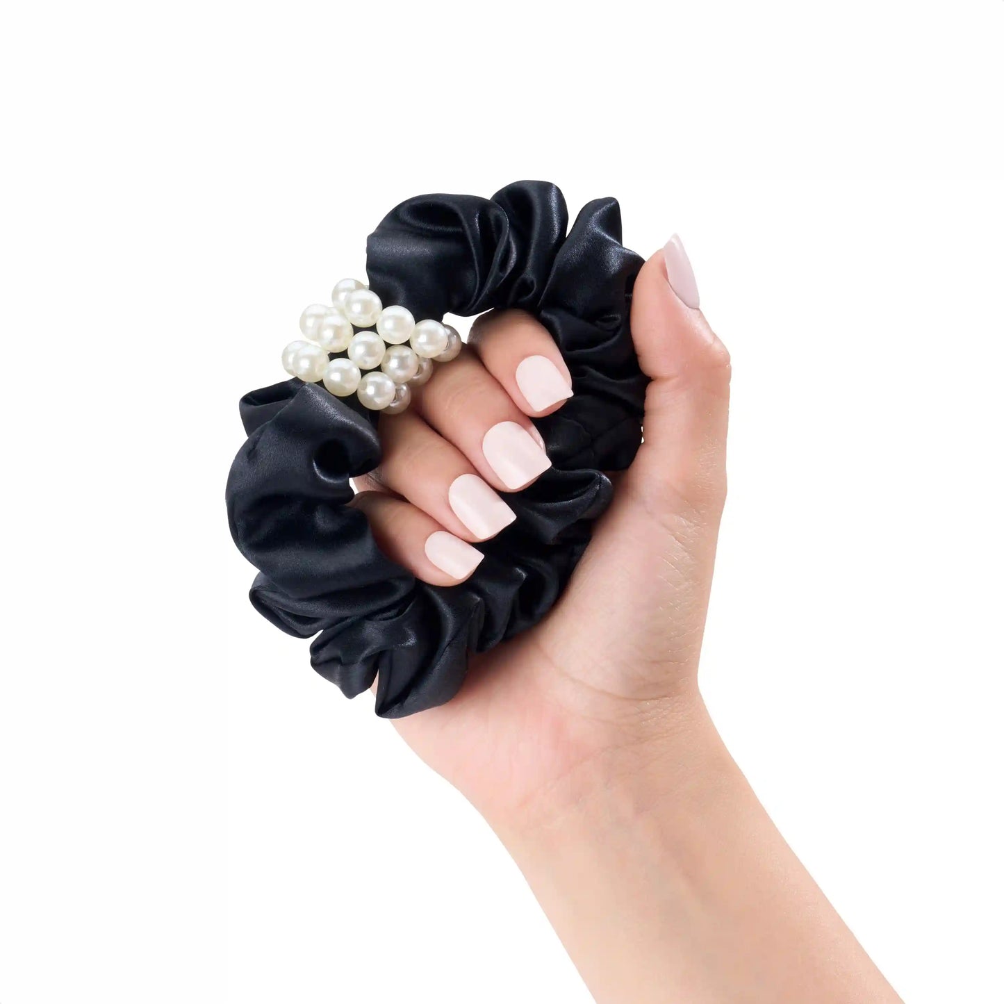 Blissy Petite Pearl Scrunchies - Black