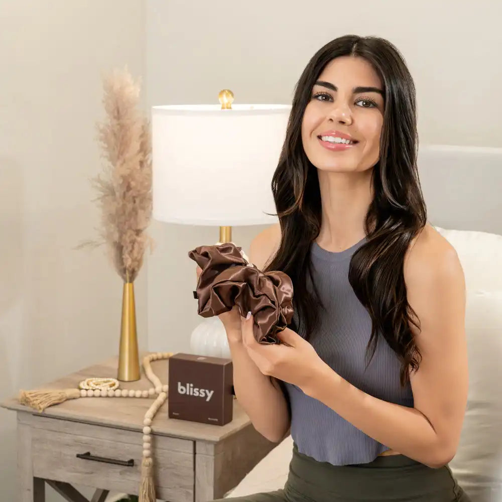 Blissy Oversized Scrunchie - Chocolate