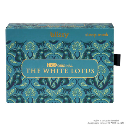 Sleep Mask - White Lotus - Emerald Jungle