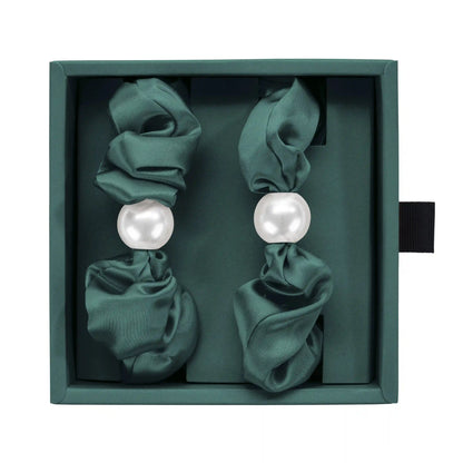 Blissy Pearl Scrunchies - Emerald