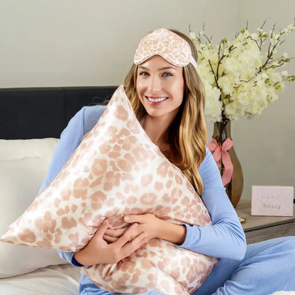 Sleep Mask - Nicole Miller - Mauve Cheetah