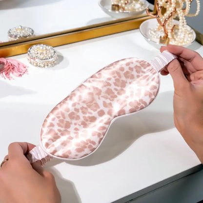 Sleep Mask - Nicole Miller - Mauve Cheetah