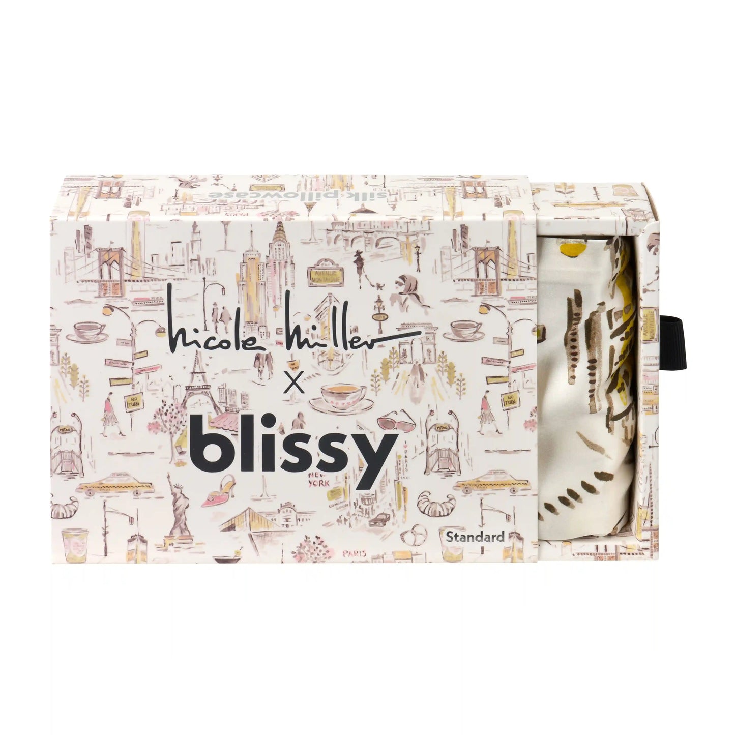 Pillowcase - Nicole Miller - NY to Paris - Queen