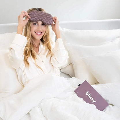 Sleep Mask - Plum - Diamond Quilted