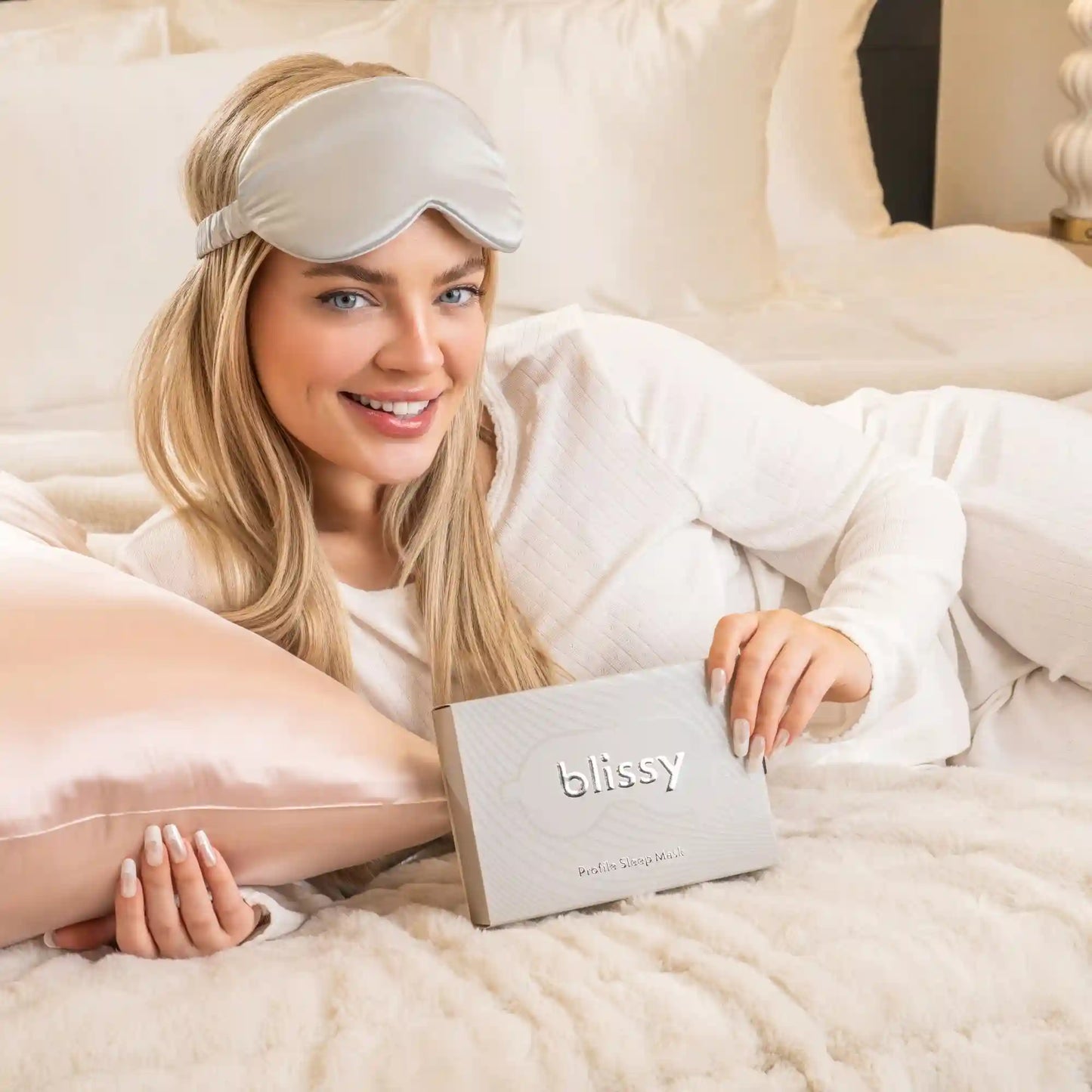 Sleep Mask - Silver - Profile