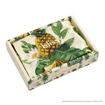 Pillowcase - White Lotus - Pineapple - Queen