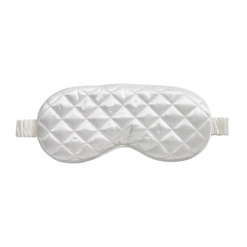 Sleep Mask - White - Diamond Quilted