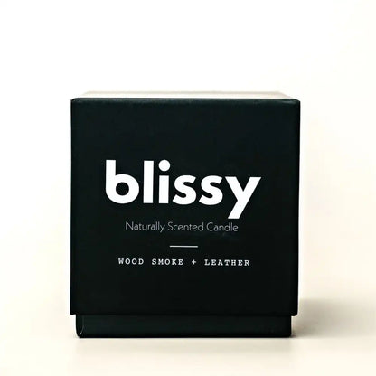 Blissy Candle - Woodsmoke & Leather